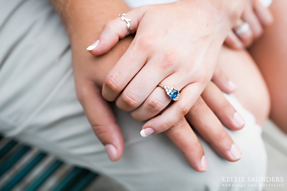 Blue sapphire engagement ring